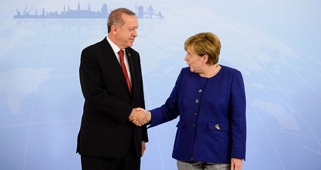 Başkan Erdoğan, Almanya Başkanı Merkel ile görüştü