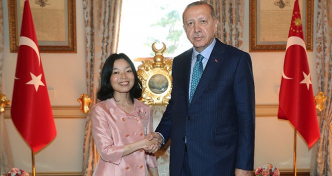 Cumhurbaşkanı Erdoğan, Japonya Prensesi ile görüştü