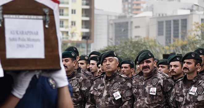 Şehit polis böyle uğurlandı